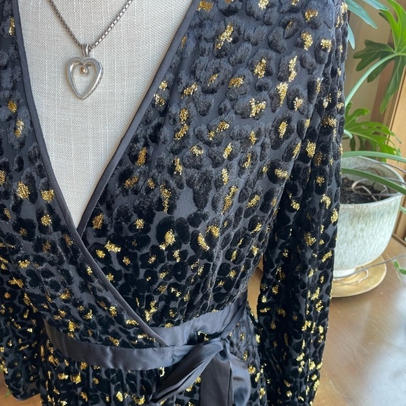 Diane Von Furstenberg Animal Print Semi Sheer Wrap Midi Dress - Picture 15 of 16